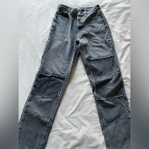 BDG urban outfitters straight patchwork jeans